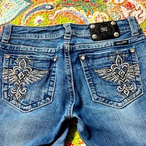 Miss Me boot cut jeans. Medium wash size 30.